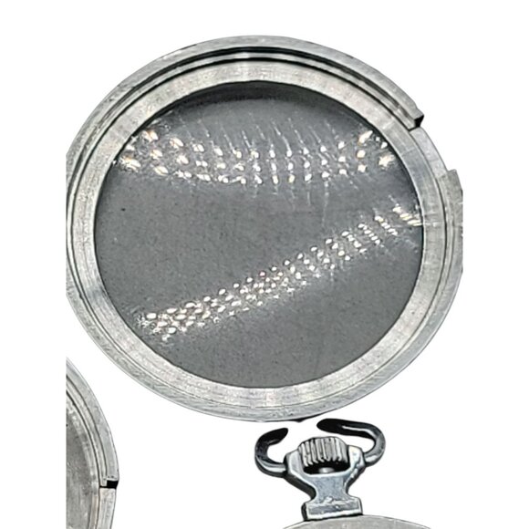 Vintage Zaria Soviet Russian USSR Military Pocket watch 21 jewels Silver Tone - Picture 8 of 8